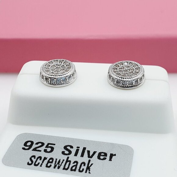 "925 Sterling Silver Cubic Zirconia Earrings, U19254551 - Picture 7 of 11